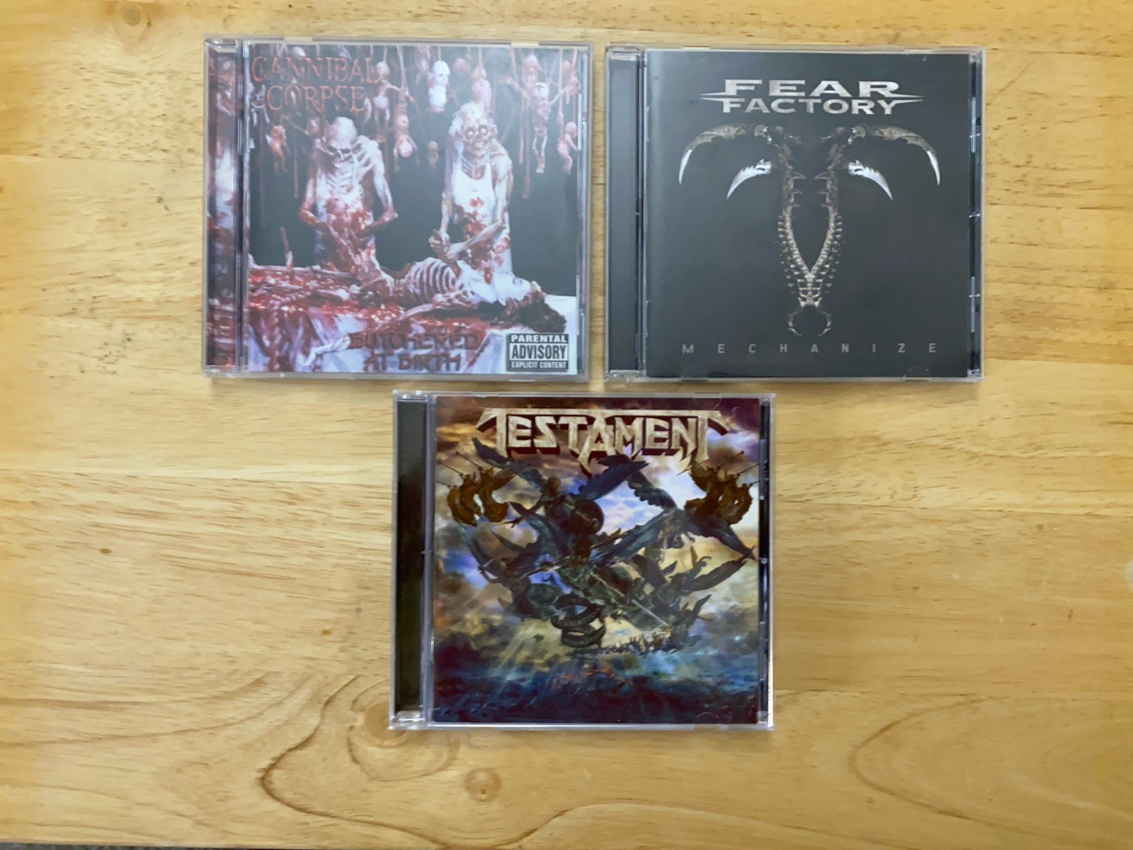 lot of 3 Thrash Metal CDs Cannibal Corpse Fear Factory Testament