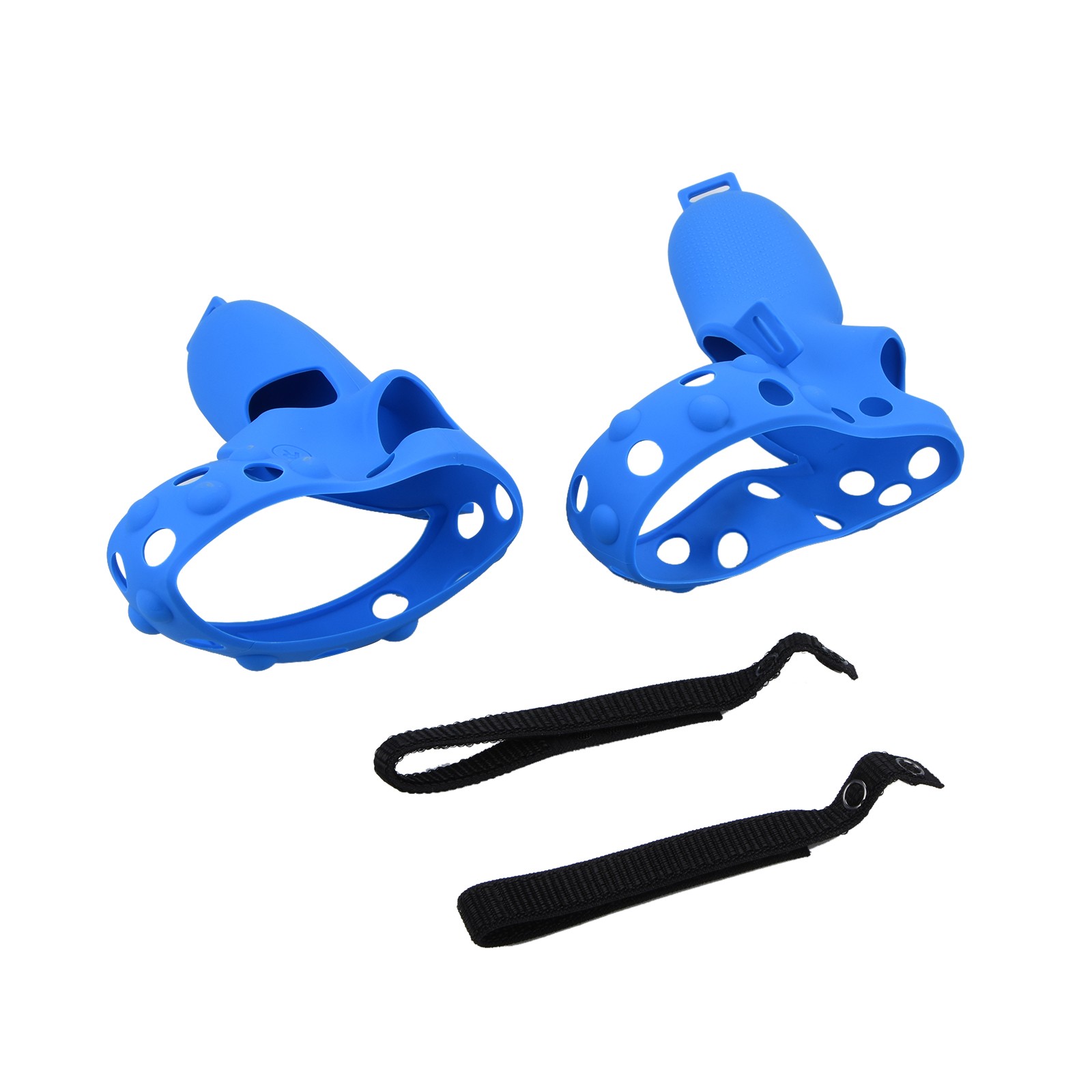 2Pcs Silicone Handle Grip Cover +Nylon Strap For Oculus Quest 2 VR Controller