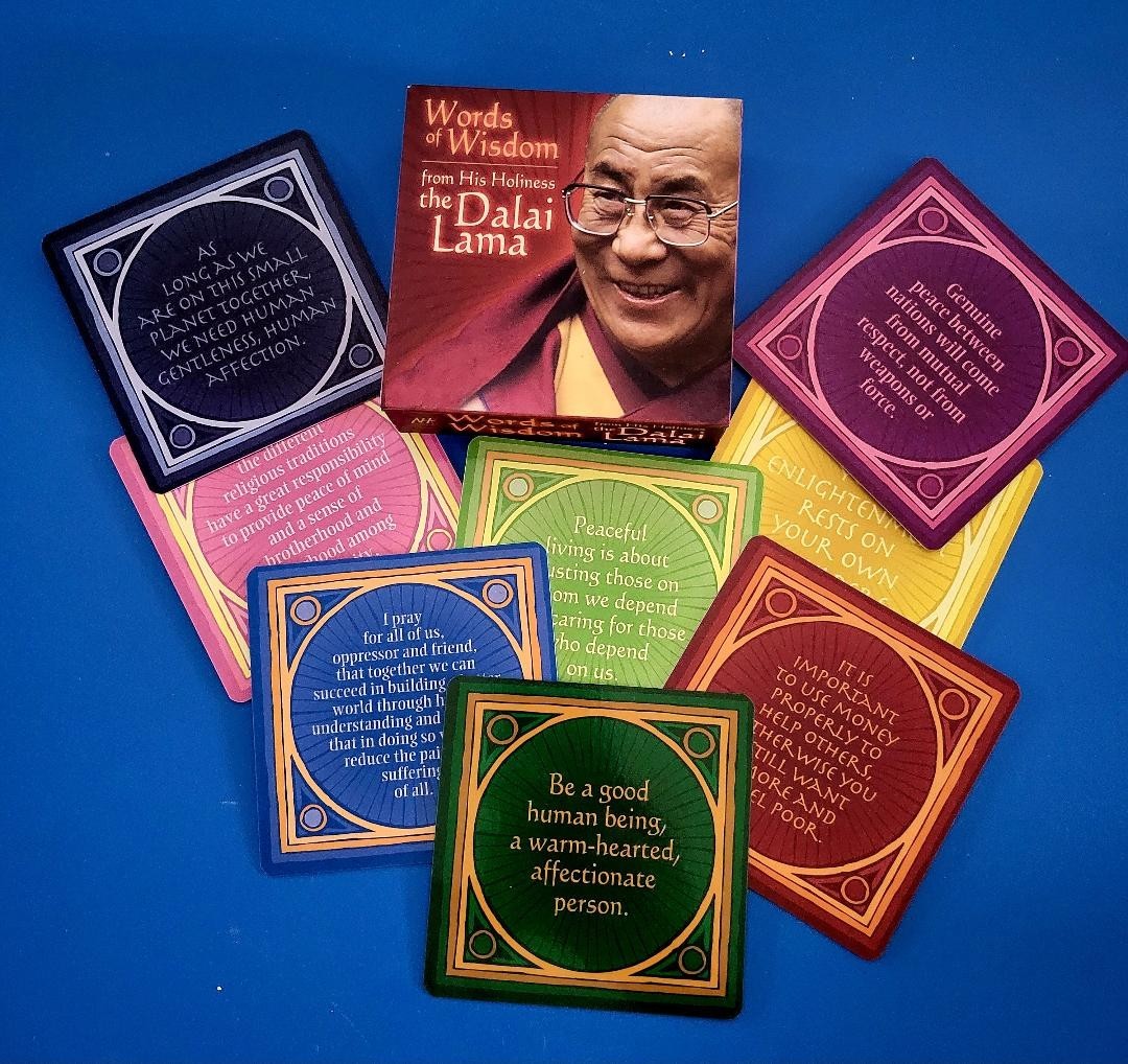 His Holiness the Dalai Lama Words of Wisdom 50 Card Deck Clean & Complete