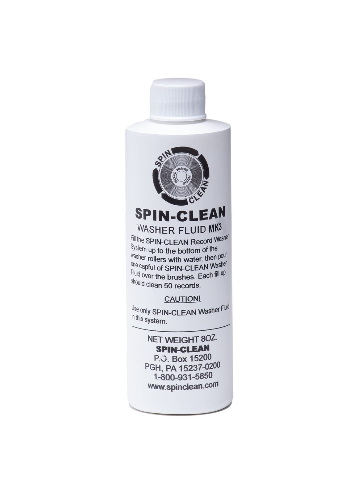 Spin-Clean Record Washer Fluid 8oz. | Alcohol-Free 8 Ounce (Pack of 1) 