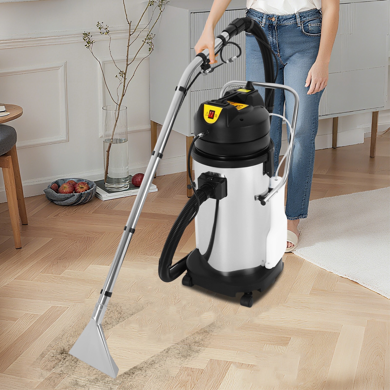 40L Commercial Carpet Cleaning Machine 3in1 Carpet Cleaner Vacuum Extractor 110V