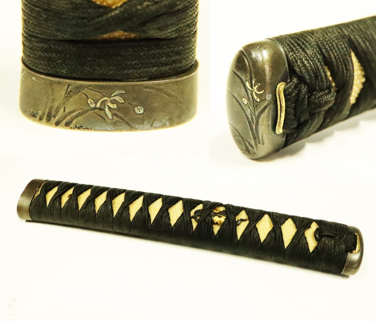 Japanese Katana Tsuka Handle Sword Fitting Koshirae Antique Samurai Parts Edo