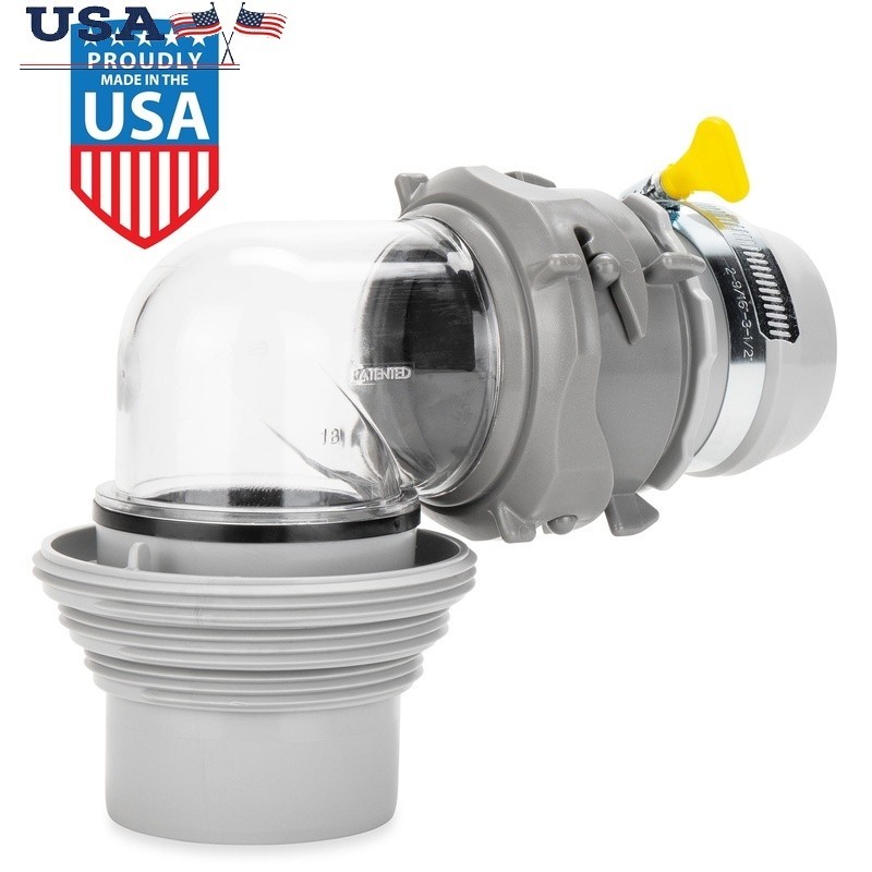RV Sewer Hose 4-in-1 Elbow Adapter Easy Connect Dump Station Tapered Fittings US
