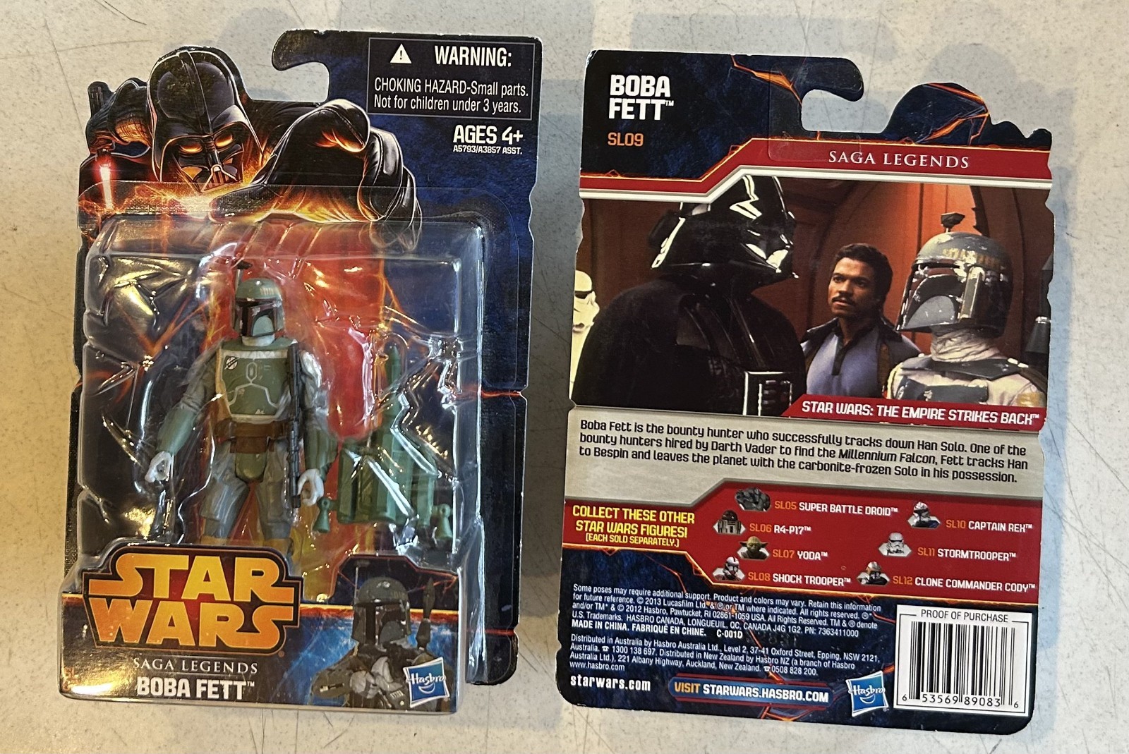 STAR WARS SAGA LEGENDS 2013~S09  BOBA FETT~3-3/4"~FREE S&H