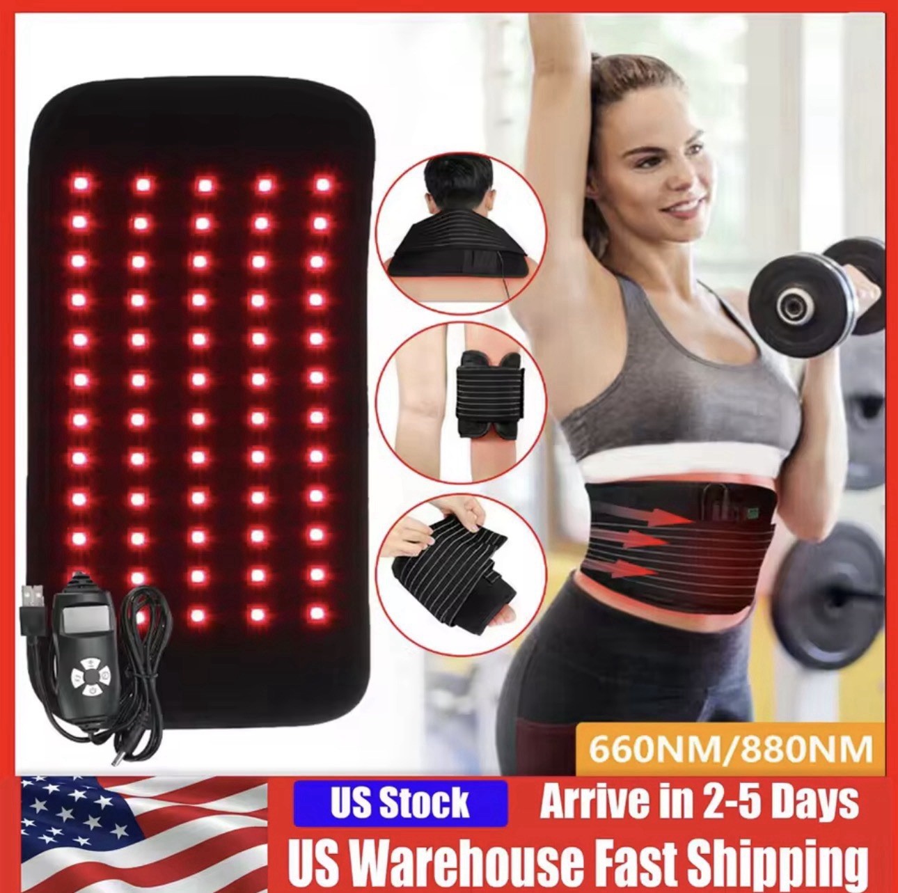 Red & Near-Infrared Light Therapy Wrap – Full Body Pain Relief at Home