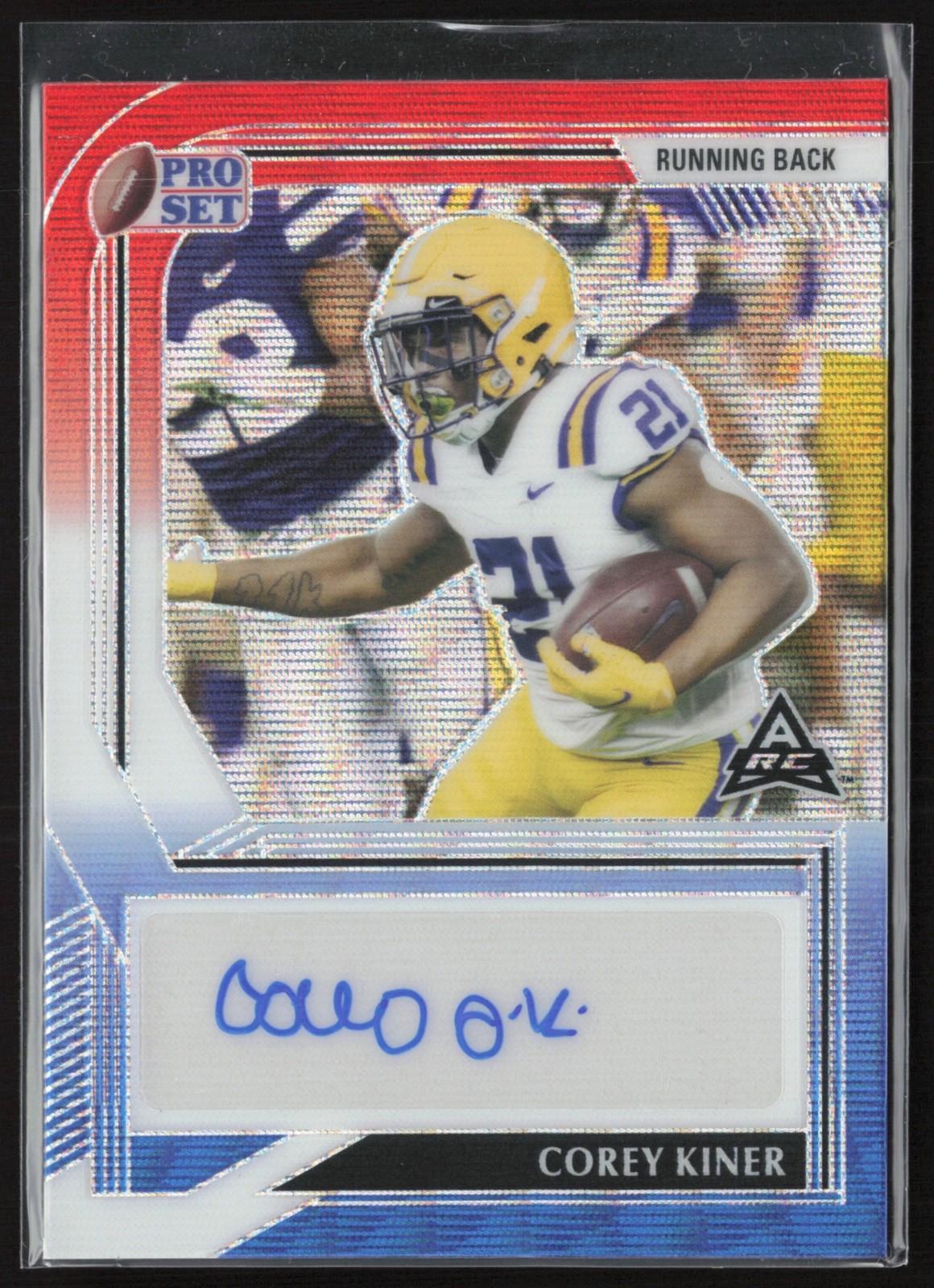 2022 Leaf Metal Draft Corey Kiner Portrait Auto Wave Red White Blue /7 #PA-CK2