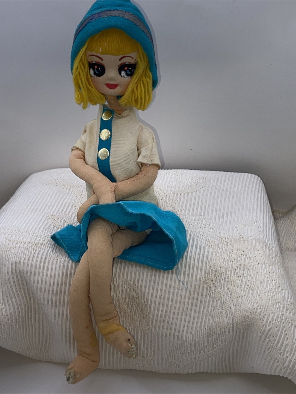 Dream Pets Vintage Big-Eye Bendy Doll Japanese Pose Doll Mod Display