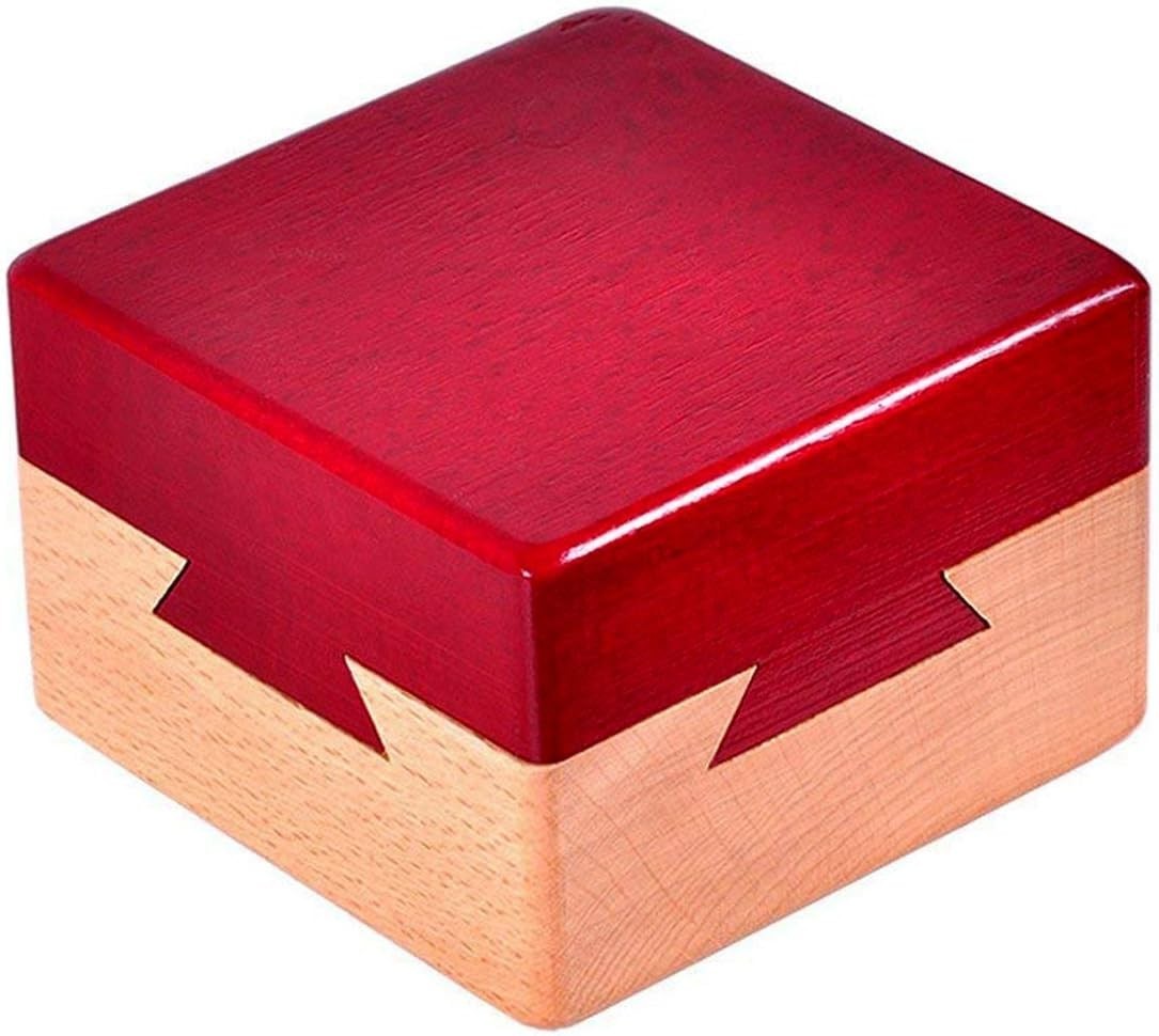 DC-BEAUTIFUL Impossible Dovetail Box Mini 3D Brain Teaser Wooden Magic Drawers