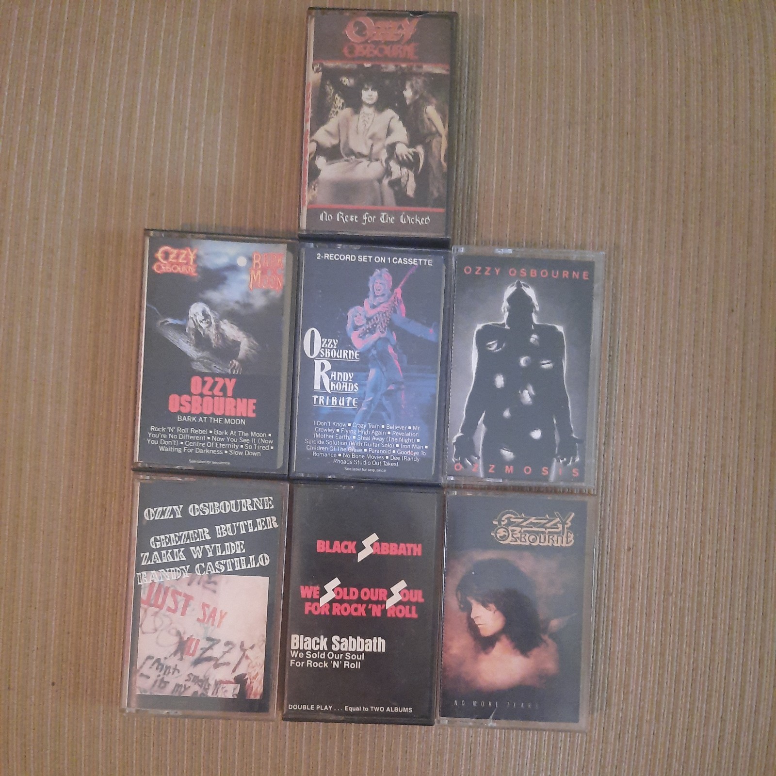 Ozzy Osbourne Cassette Lot 7 cassettes