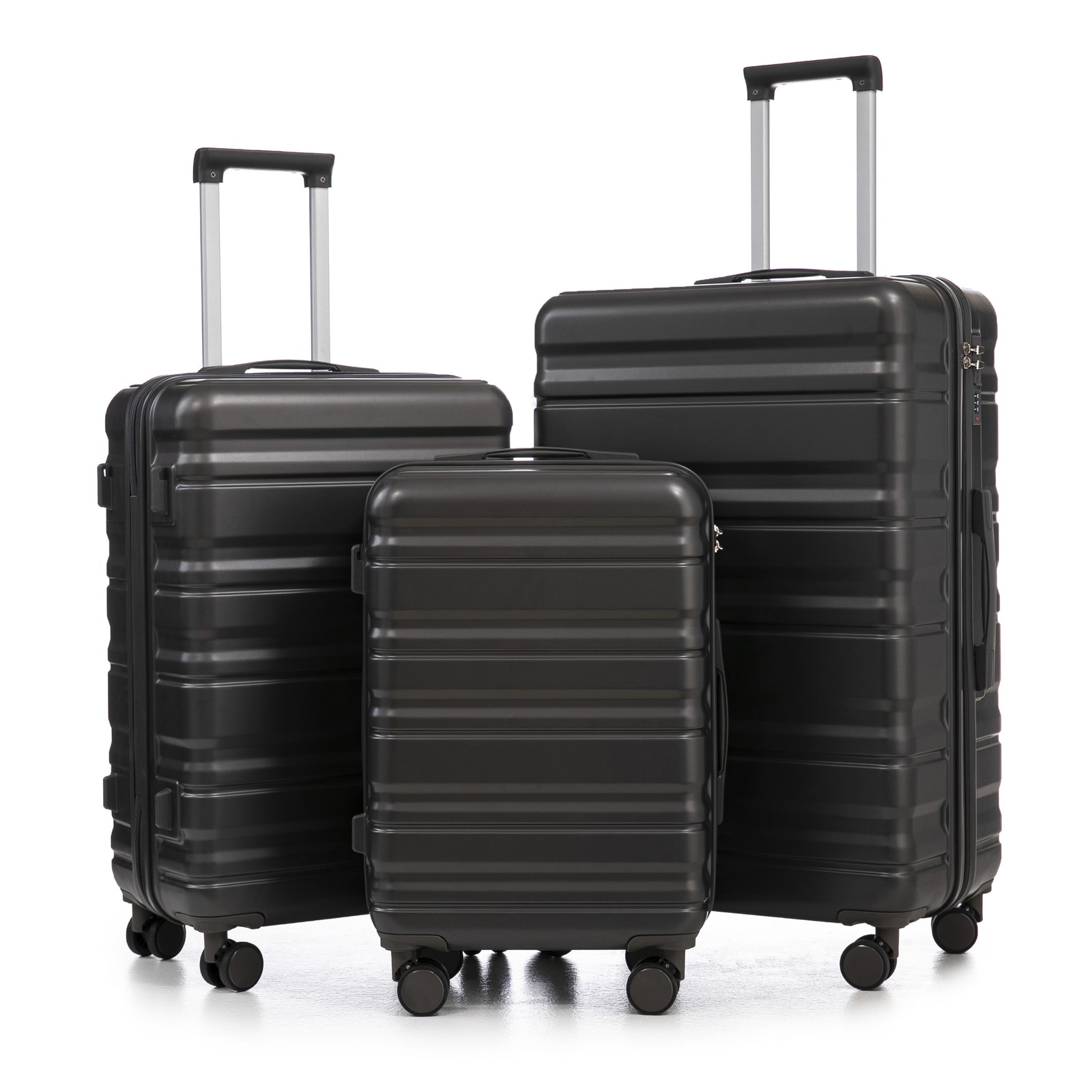 3 Piece Luggage Set Hardshell Carry on Suitcase with Spinner & Lock 20''24''28''