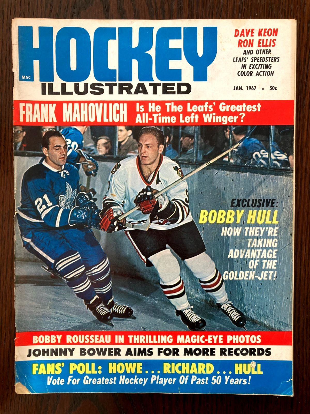 Magazine Jan. 1967 Hockey illustrated FRANK MAHOVLICH Maple Leafs