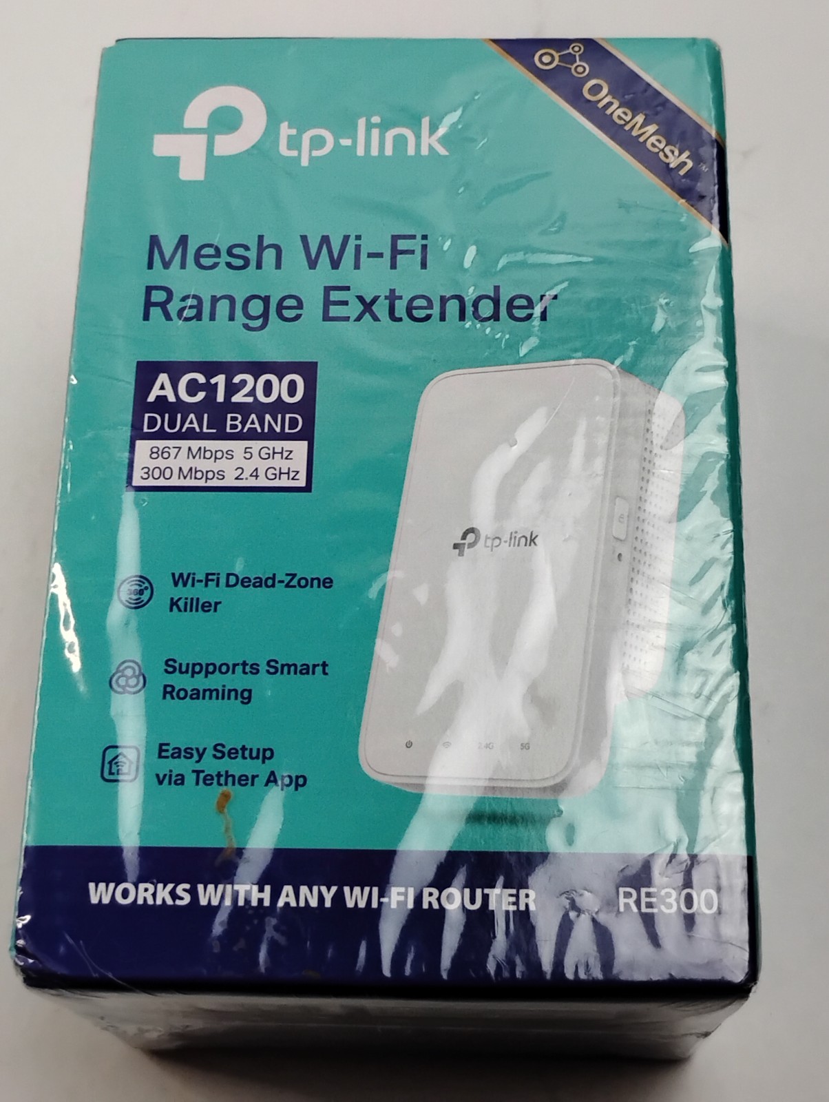 TP-Link RE300 Mesh Wi-Fi Range Extender AC1200 Dual-Band NEW FACTORY SEALED BOX!