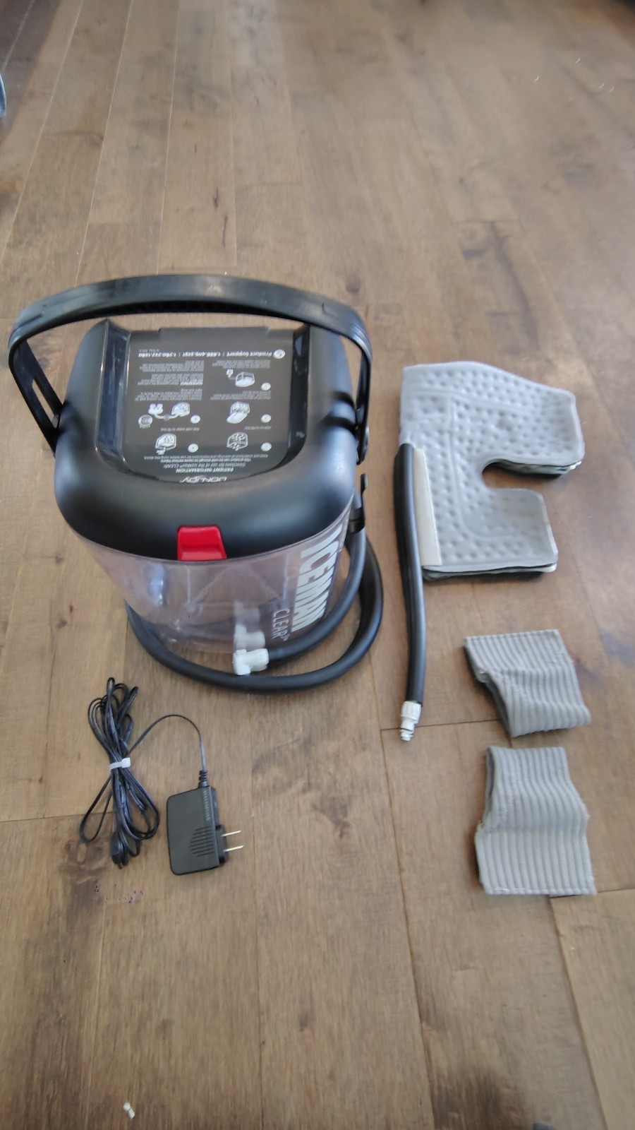 DonJoy Iceman Clear 3 Cold Therapy Unit w AC Adapter, Pad, Hook & Loop Straps