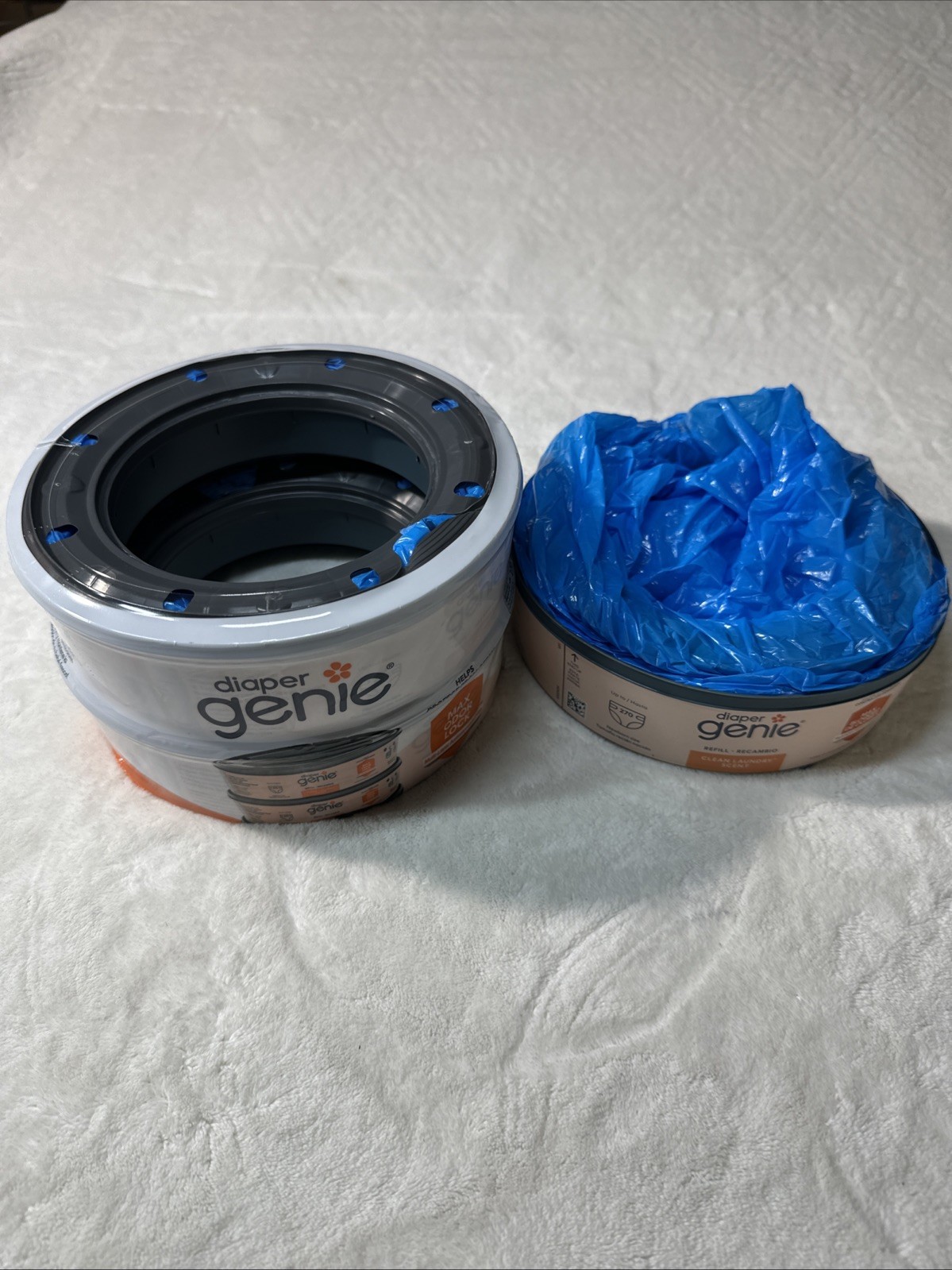 Playtex baby DIAPER GENIE Refill Clean Laundry Scent 3-Pack 270 each, Open Box