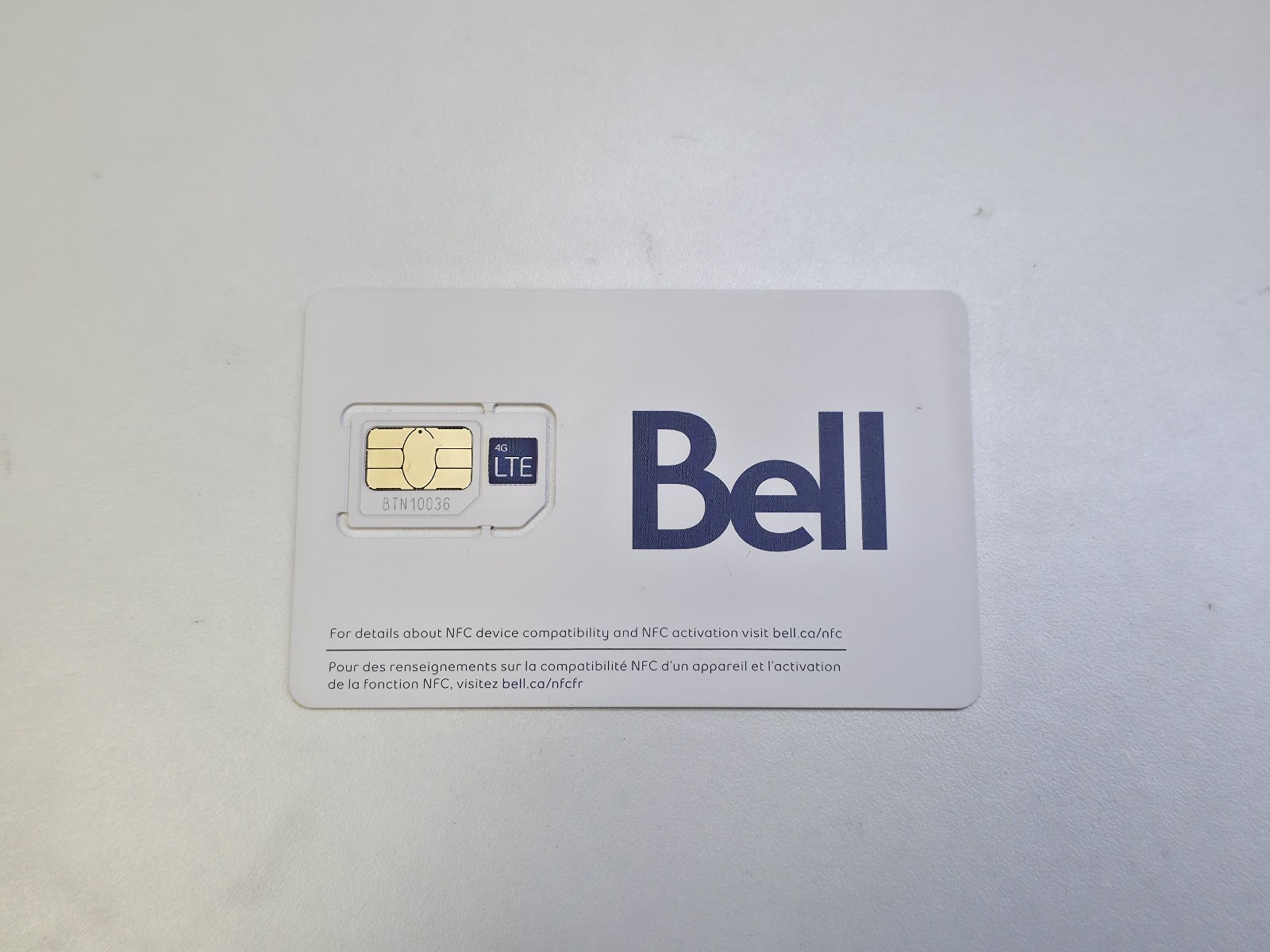 NEW Bell Mobility Standard 4G/LTE SIM Card *FOR CANADA*