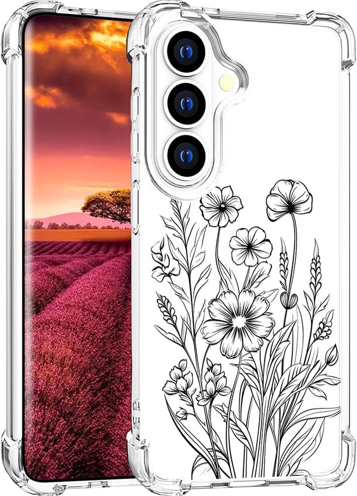 Cute Clear Case for Samsung Galaxy S26 Transparent Silicone Cover