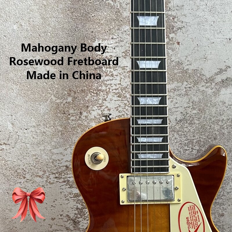 Sunset Color Electric Guitar, HH Pickups, Mahogany Body-- Hot Selling