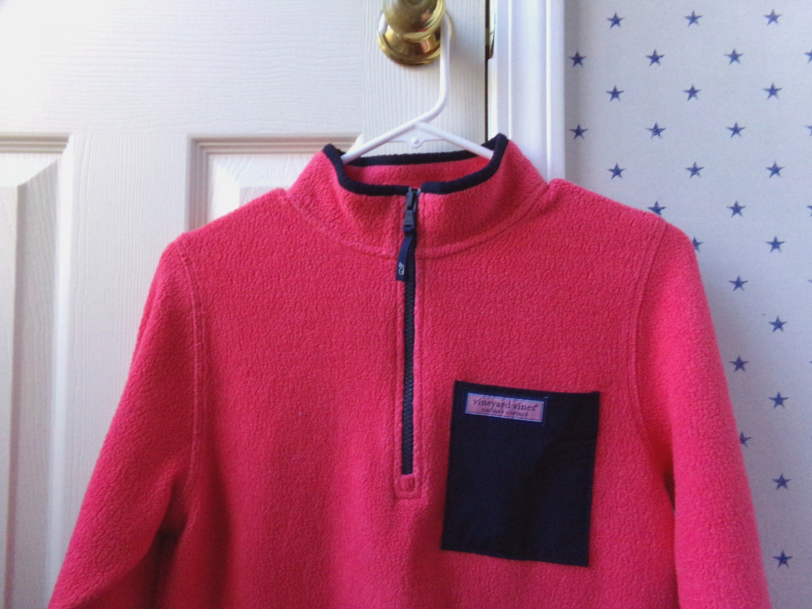 Vineyard Vines Quarter Half Zip Girls PINK Fleece XL PERFORMANCE 18 $78 Pullover
