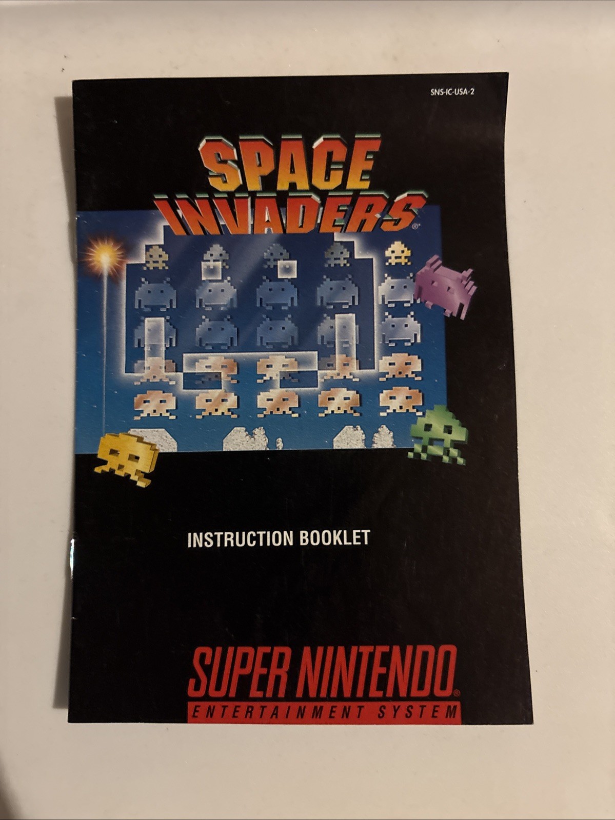 Space Invaders Instruction Booklet (Nintendo SNES)