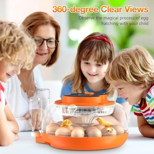 18 Egg Incubator with Automatic Egg Turning and Humidity Control, Eggs