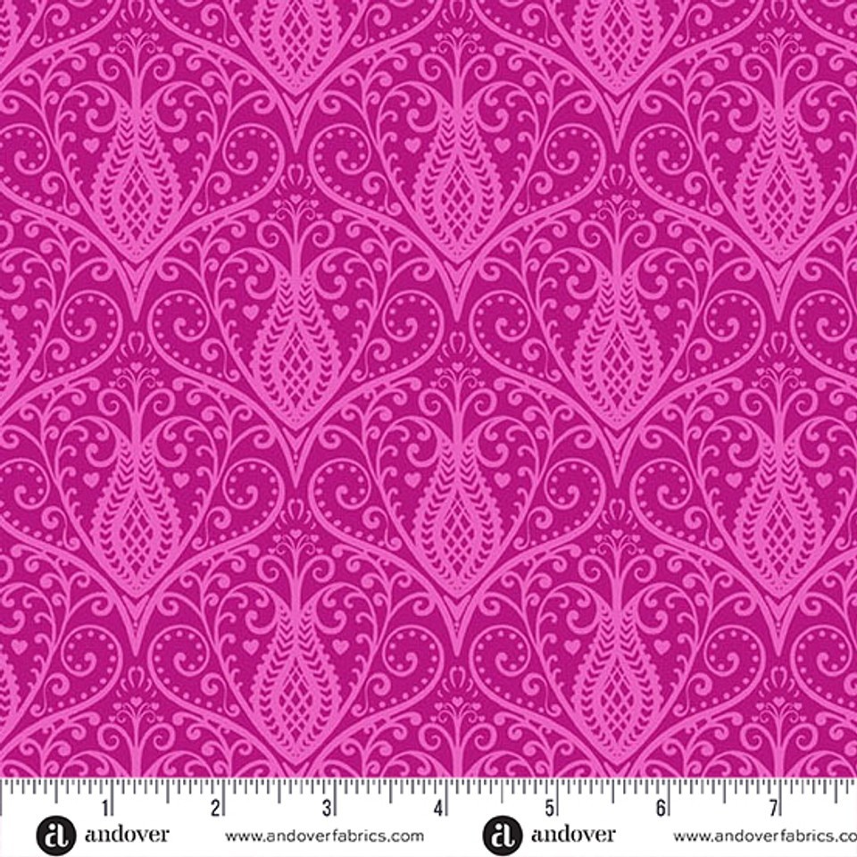 Heart Nouveau by Eye Candy Quilts Heartachoke Grape #D2-1-1 BTY