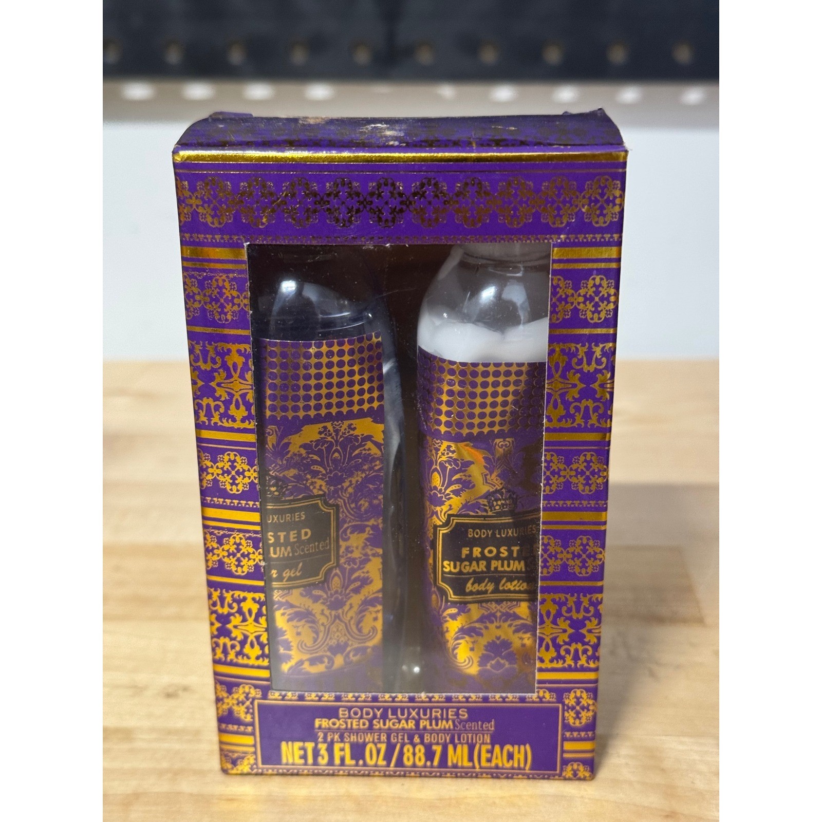 Body Luxuries Frosted Sugar Plum Scented 2 PC Shower Gel & Body Lotion