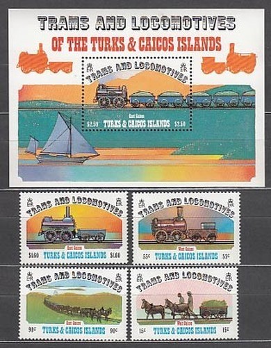 Turks and Caicos - Mail Yvert 610/3+H,43 ** Mnh Transport