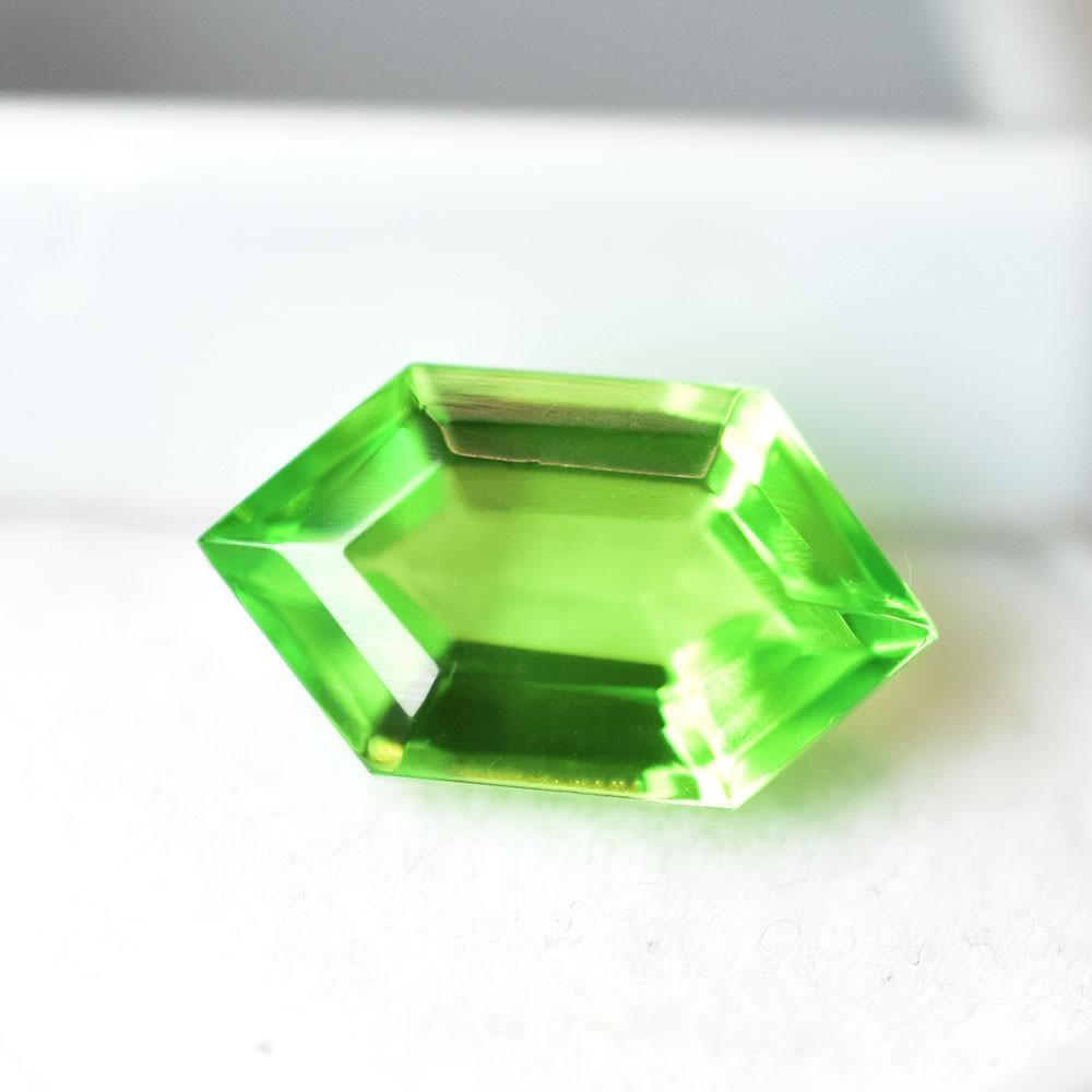 7.55 Certified Natural Green Peridot Fancy Cut Jewelry Making Loose Gemstone