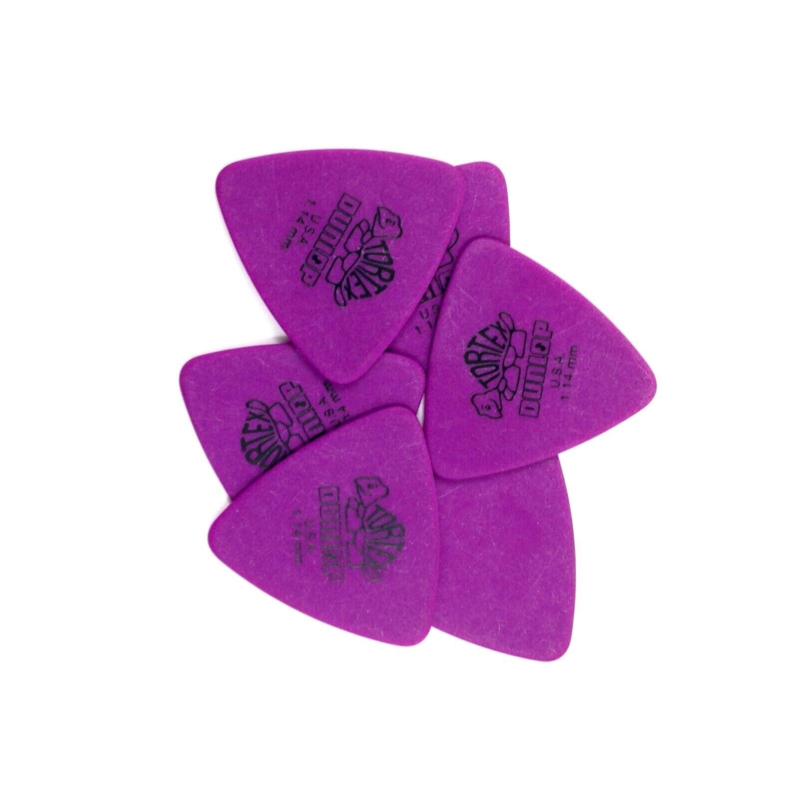 Dunlop Guitar Picks 6 Pack Tortex Tri 1.14mm 431P1.14 Purple