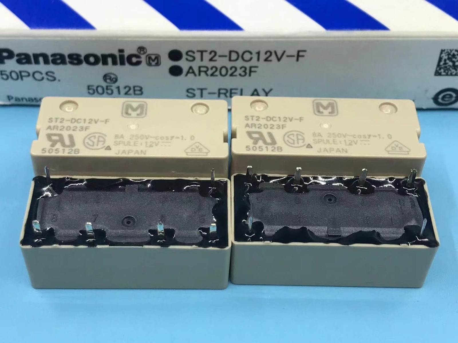 New ST2-DC12V-F Power Relay 8A 12VDC 6 Pin x 1pc *lj