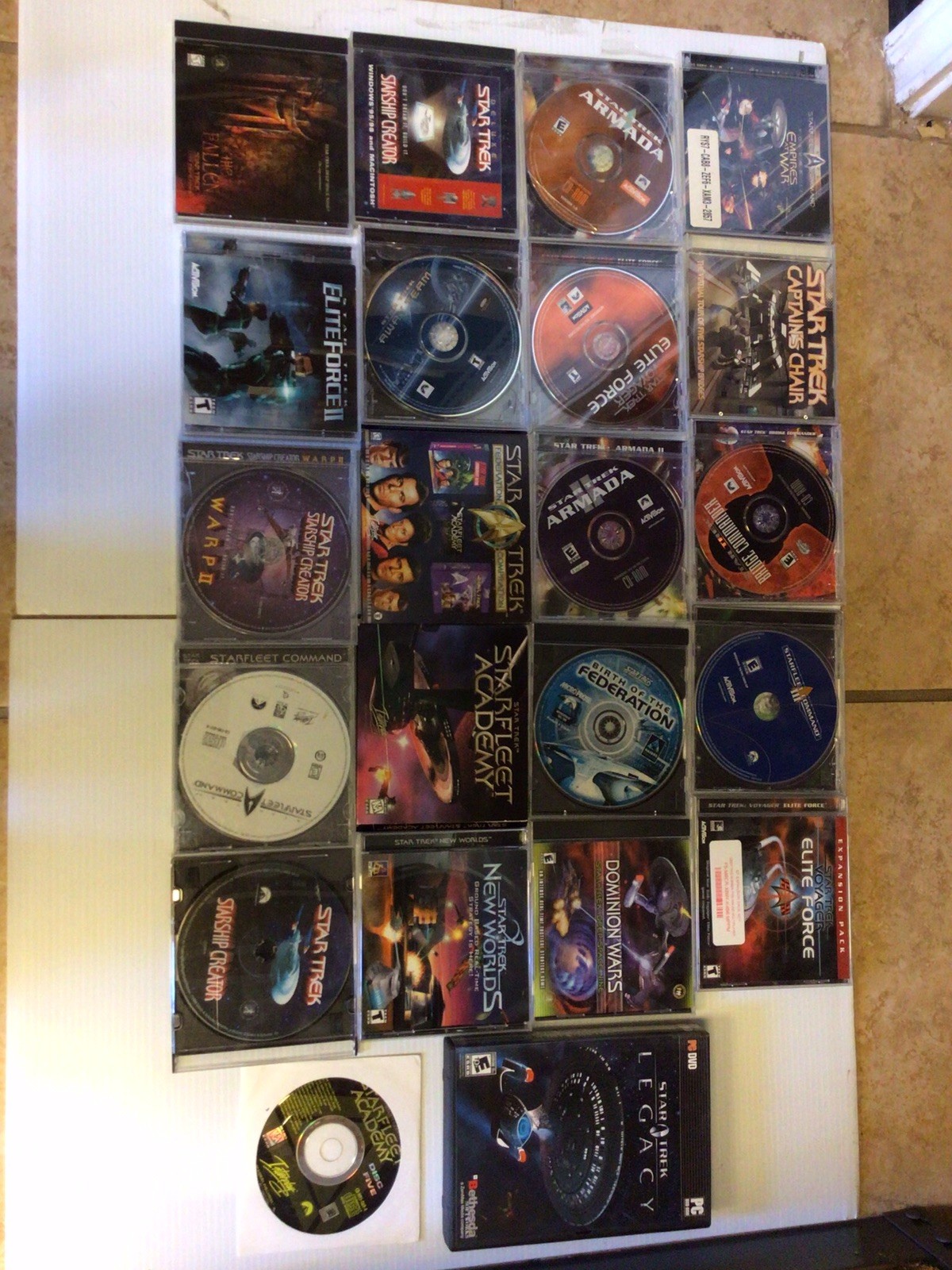 Vintage 90's 2000s Y2K Lot of 15+ PC Star Trek Games CD-ROM Untested As Is