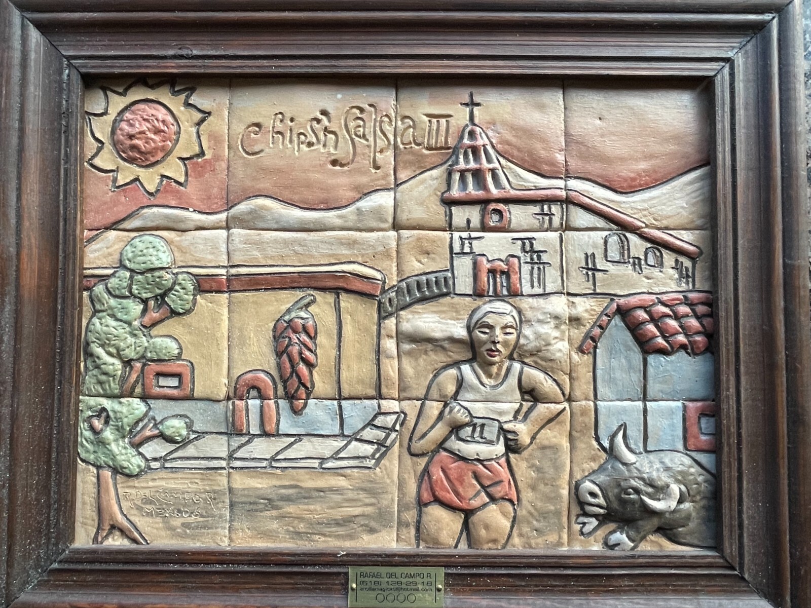 Rafael Del Campo R. "MAGIC CLAY" Master Artist Framed "Chips N Salsa III" Signed