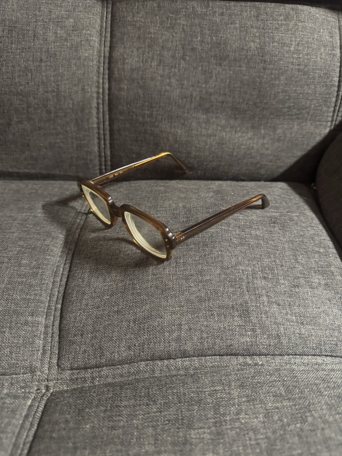 Vintage Military USS Eyeglasses Brown Frames 4 1/2 - 5 3/4 (Pre-Owned)