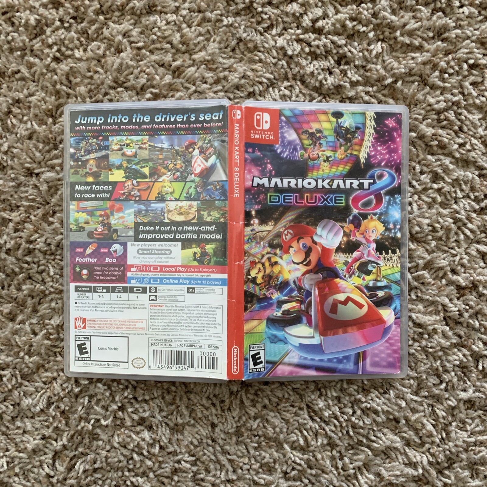Empty Replacement Case ONLY! Mario Kart 8 Deluxe - Nintendo Switch