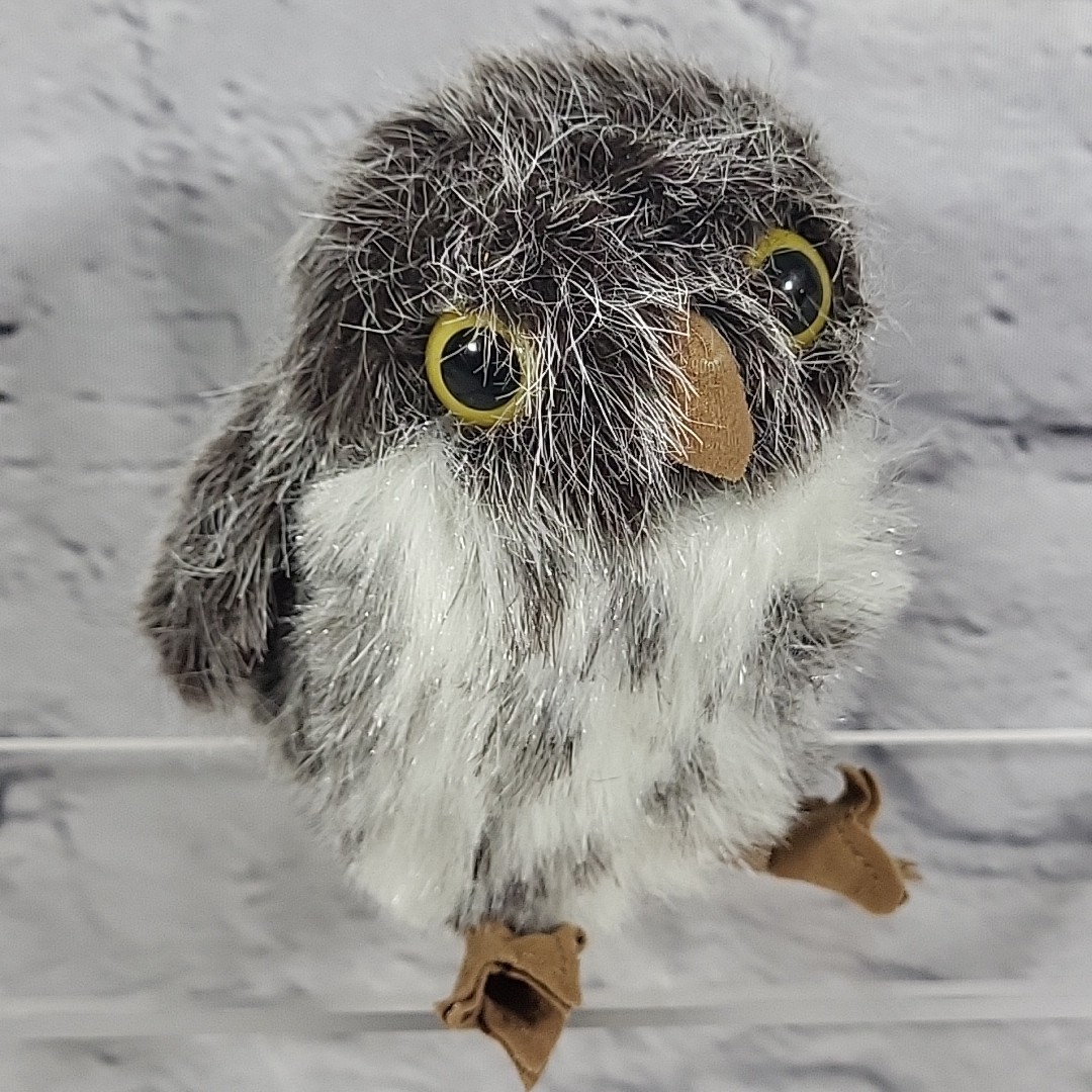 Folkmanis Mini Spotted Owl Finger Puppet Plush Realistic Animal Toy