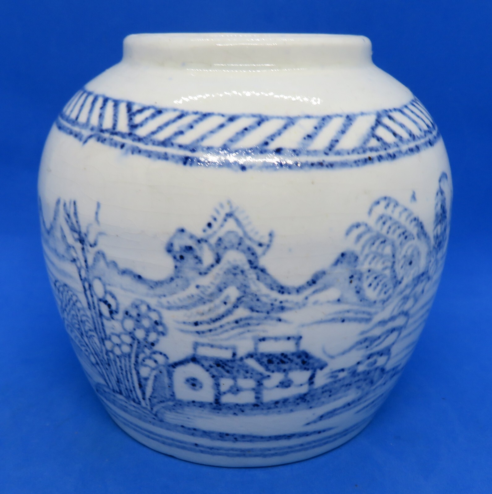 Chinese export vintage Victorian oriental antique landscape shouldered vase