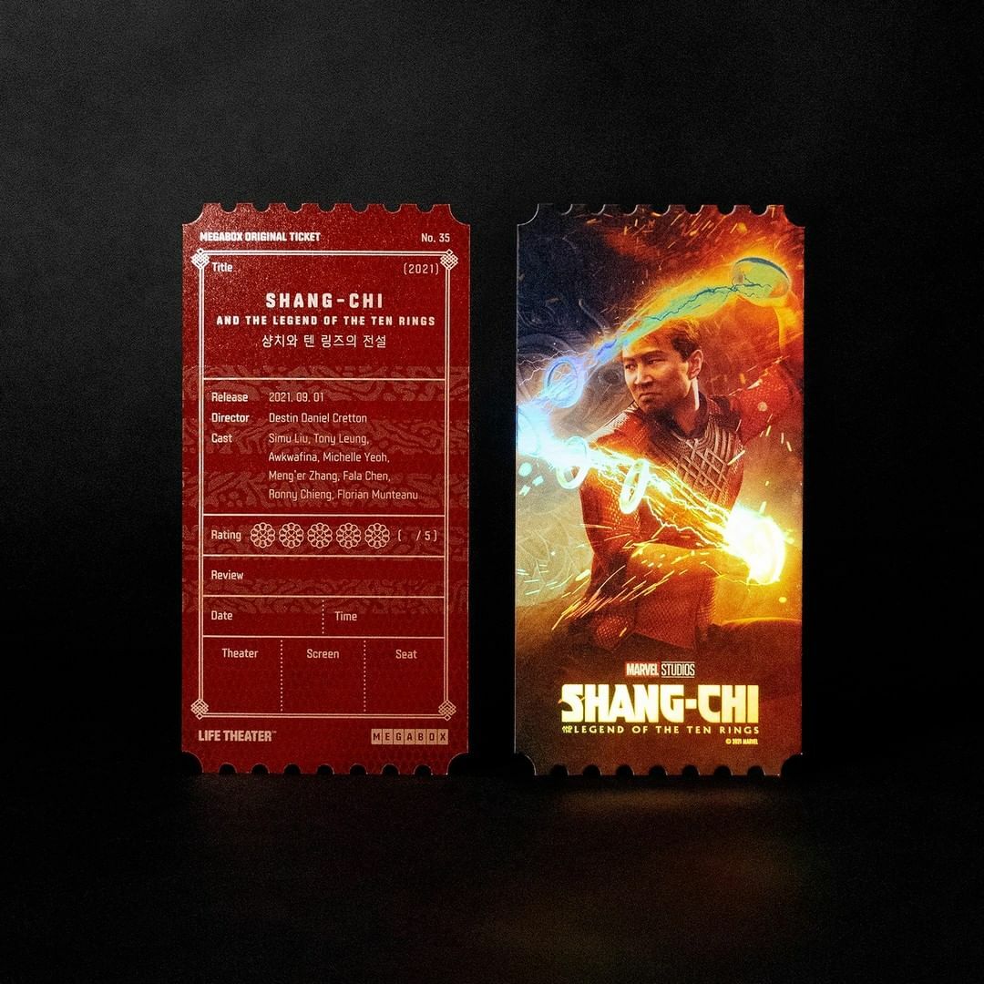 Shang-Chi  korea Megabox Original Limited movie  ticket