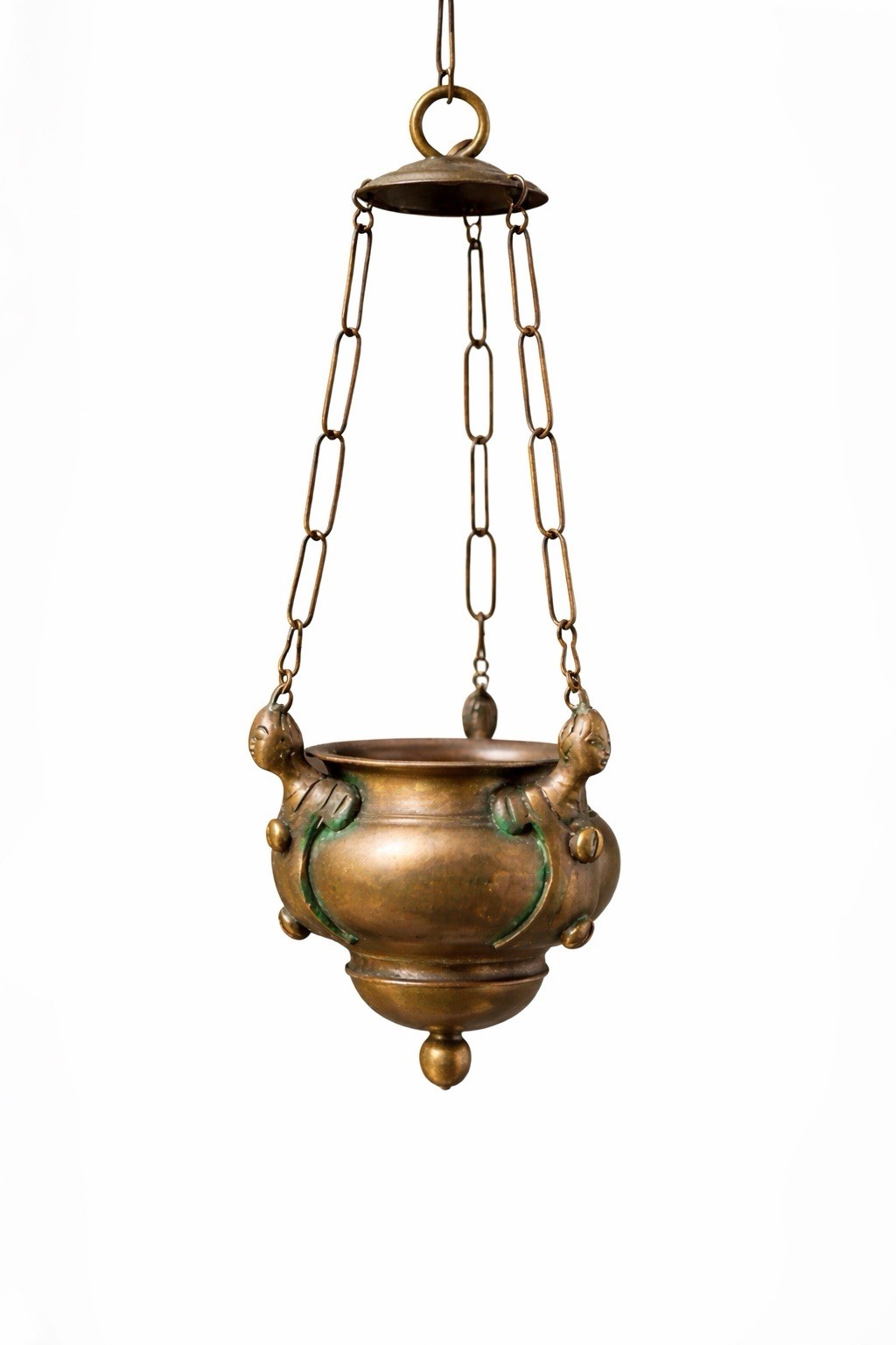 Antique Tibetan Bronze Ritual Incense Burner - 19th / 20th Century - Ritual Figures