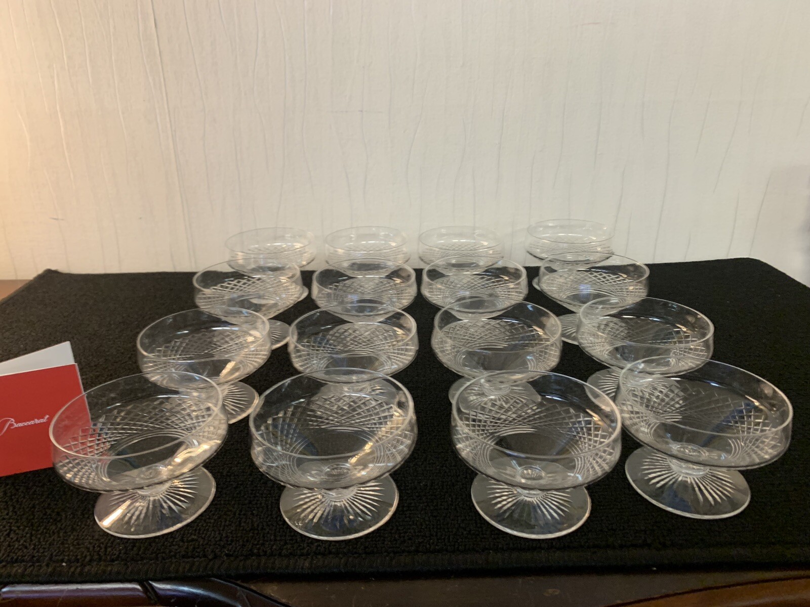 12 Champagne Glasses Model ? Diamond Size Crystal Baccarat (Price per Unit)