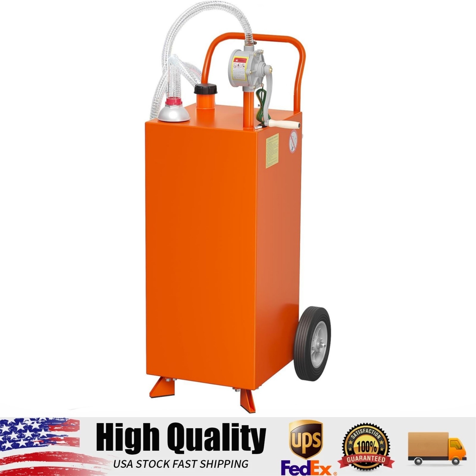 30 Gallon Fuel Caddy Fuel Storage Tank, Gasoline Diesel Fuel Container with Pump