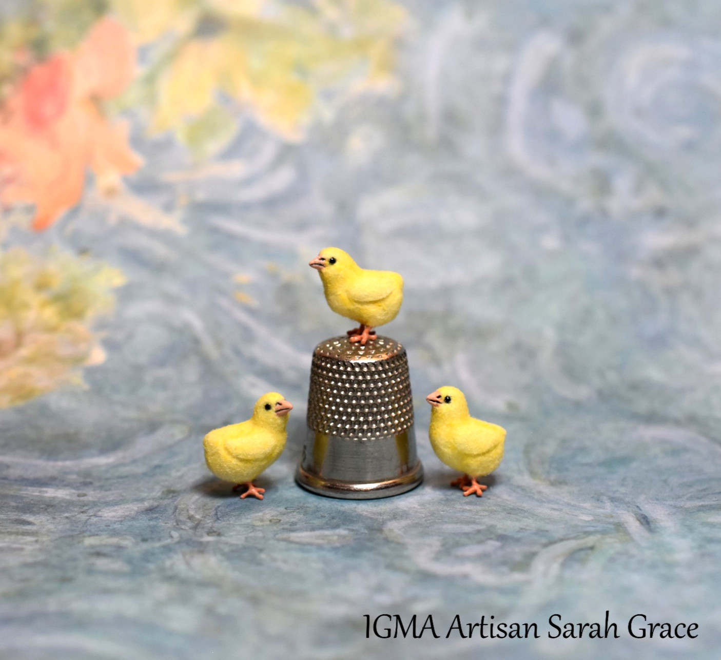 OOAK Realistic Dollhouse Miniature 1:12 Easter Chicks ~ IGMA Artisan Animal Bird