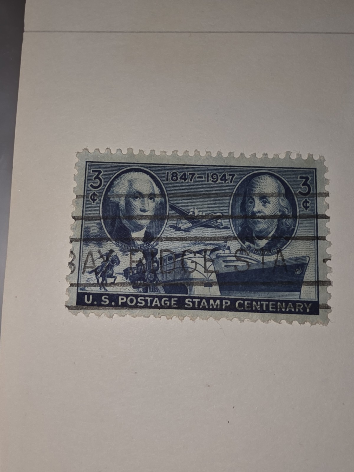 Vintage US Postage Centenary 3c Stamp Used - #F1222