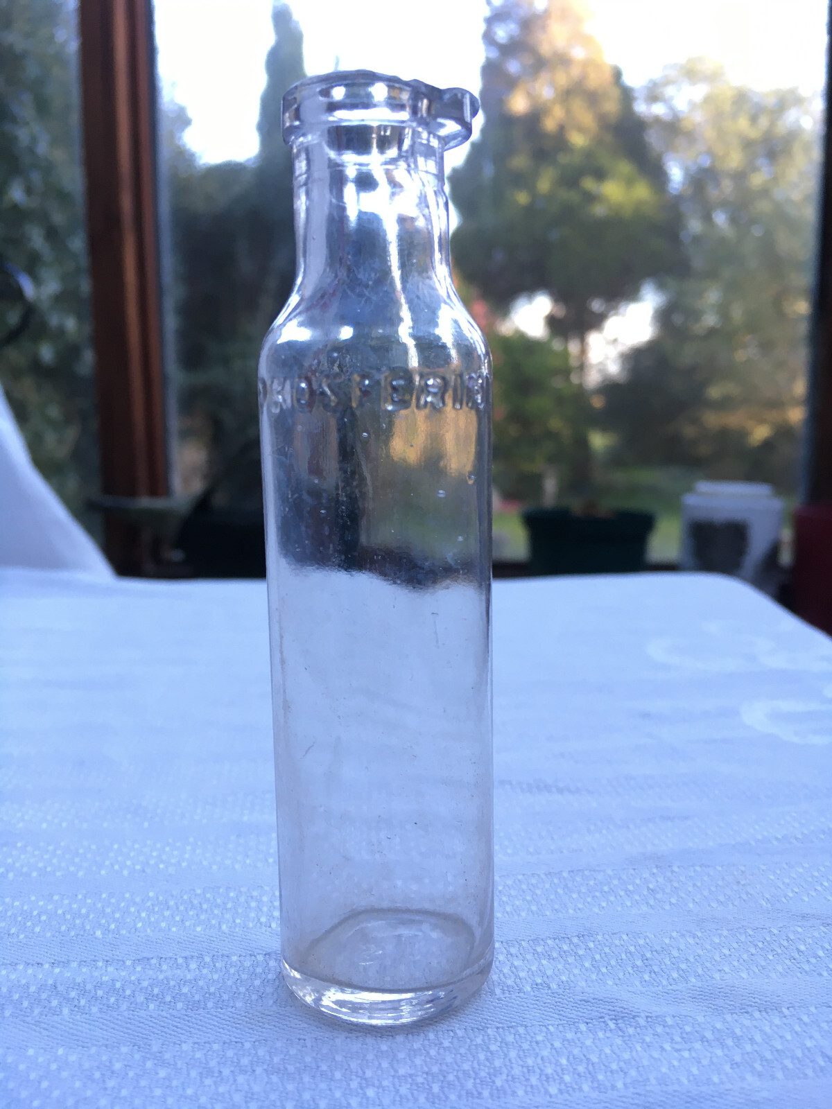 Small 'Phosferine' empty bottle with pouring lip - Unusual Xmas Christmas gift