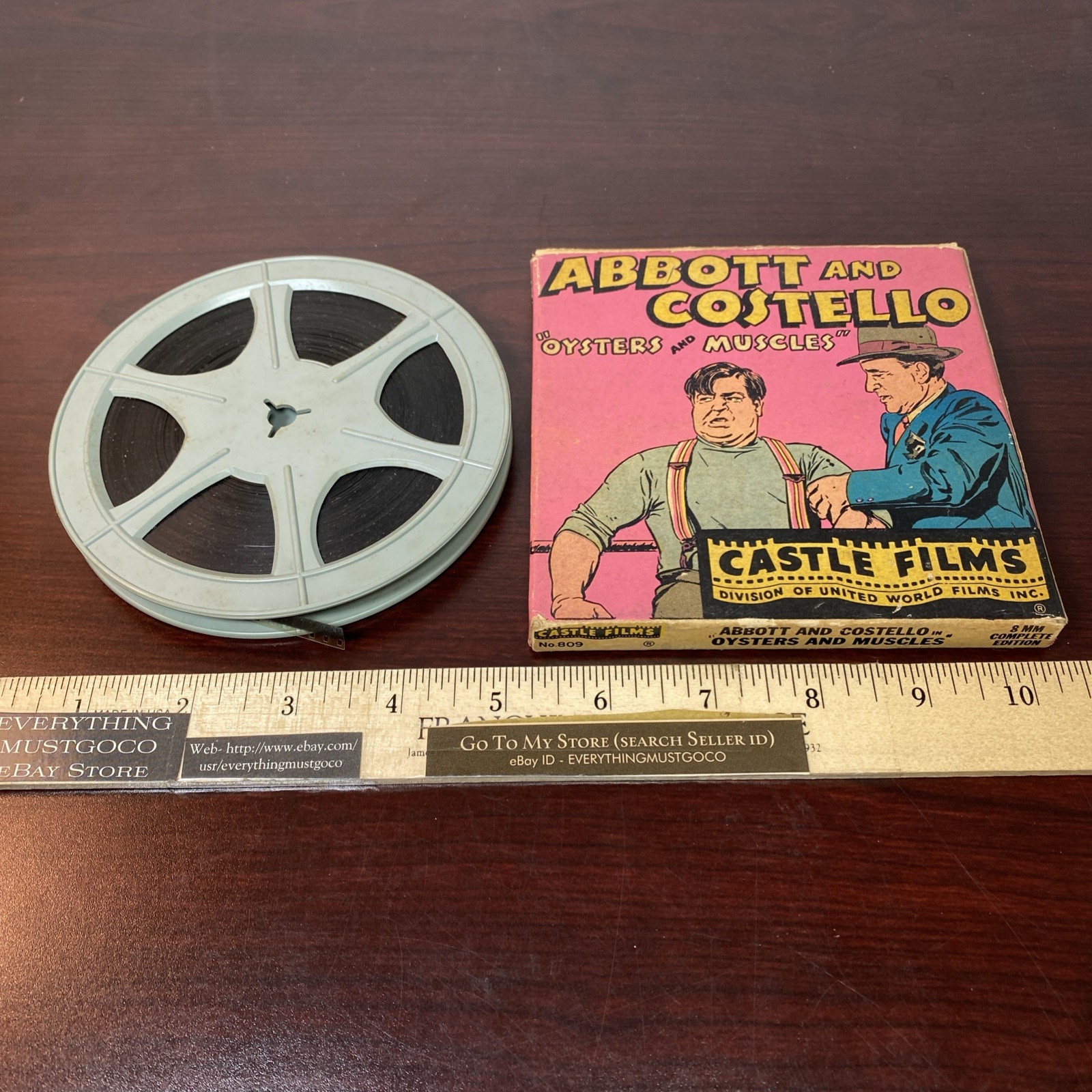 ABBOTT & COSTELLO 8MM Film #809 Oysters and Muscles Castle Films Comedy VG BOX