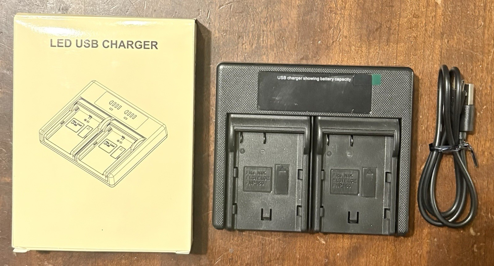 USB Dual Charger for Nikon D90 MB-D80 D700 D300 D200 D100 D90 D80 D80S