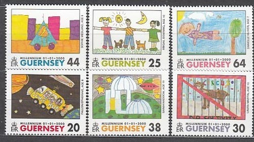 Guernsey - Mail 2000 Yvert 849/54 ** MNH Children's Drawings