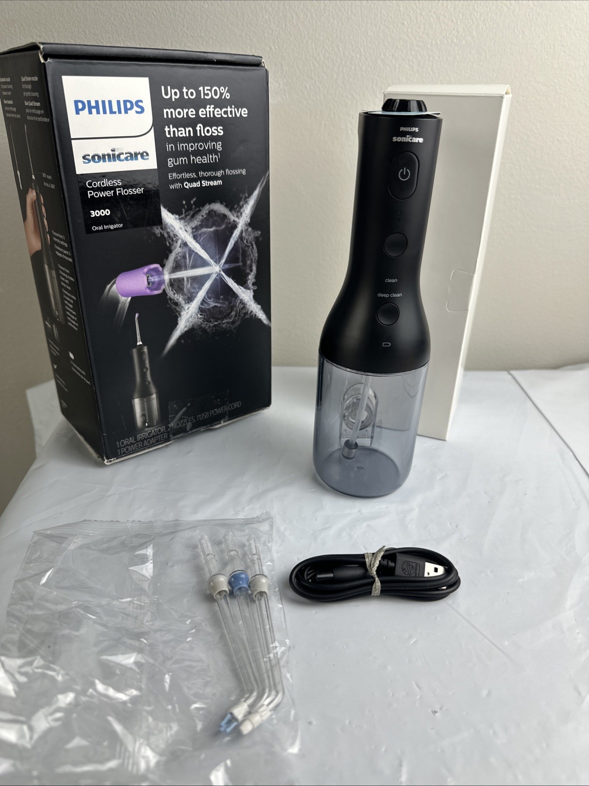 Philips Sonicare Power Flosser 3000 Cordless -black - Read Me