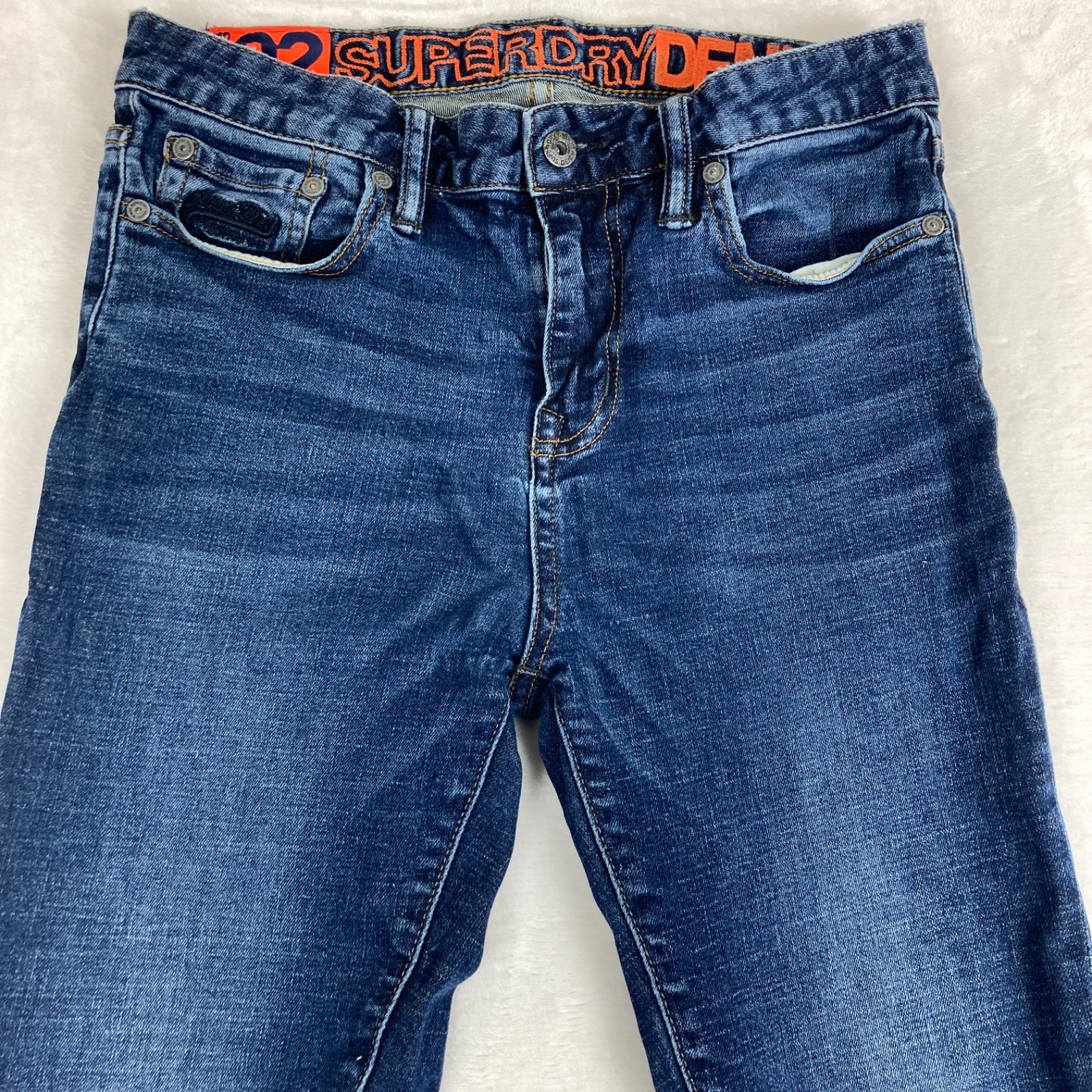 Mens Superdry 02 TRAVIS Jeans W30 L30 Slim Skinny Blue