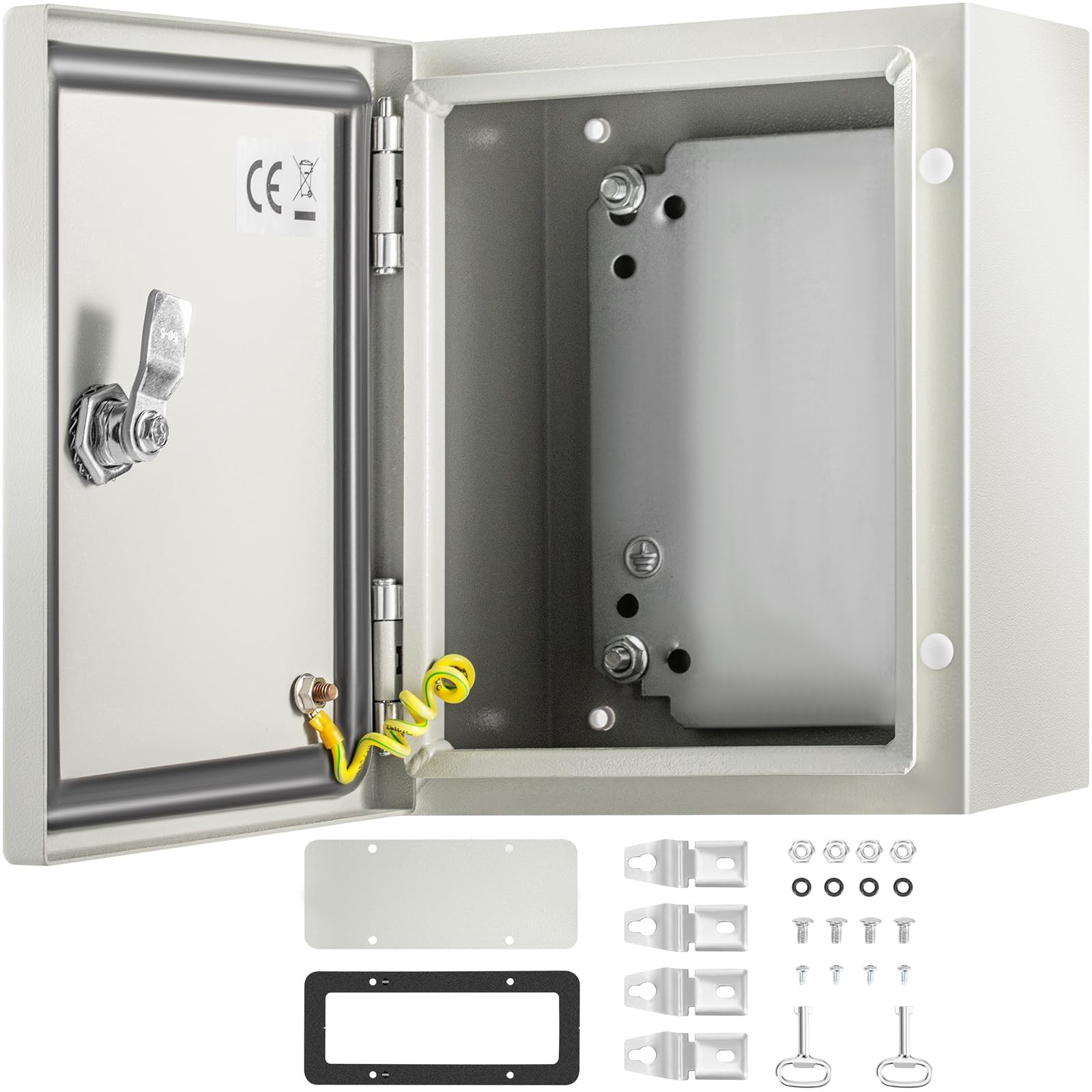 VEVOR NEMA Steel Enclosure, 10" x 8" x 6" NEMA 4X Steel Electrical Box,IP66 Wate