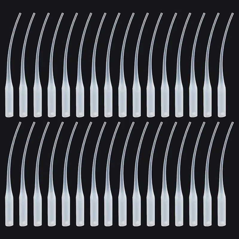 Glue Tips, 100Pcs Plastic Glue Micro-Tips Glue Extender Precision CA Glue Applic